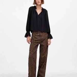 Madewell Leopard Print Low Slung Baggy Jeans
